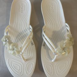 Crocs Isabella Embellished Flip-Flop Sandals Floral Women Lightweight