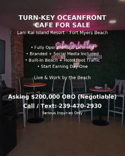Turnkey Beachfront Coffee/sandwich Shop