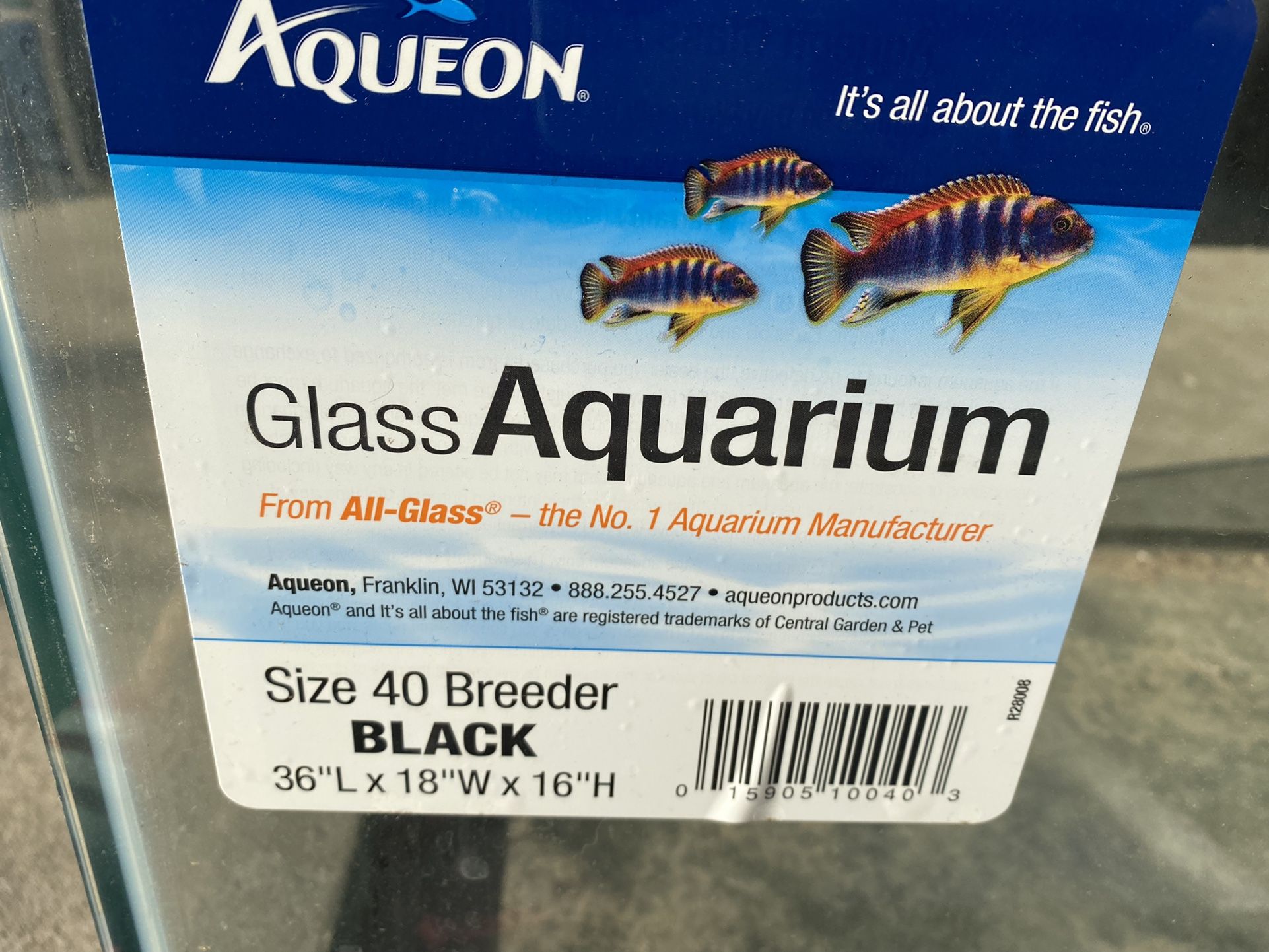 Aqueon Standard Glass Aquarium Tank 40 Gallon Breeder