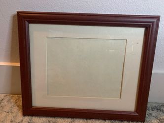 Pair of Large Mahogany Wood Picture Frame with Mat