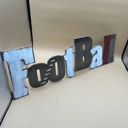 Football Wood Wall Decor Sign