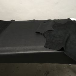 Pebbly Black Leather Hide