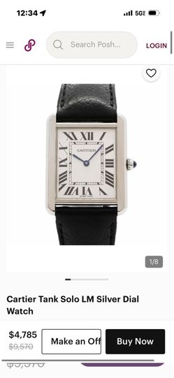 Cartier tank SOLO LM. Silver Watch