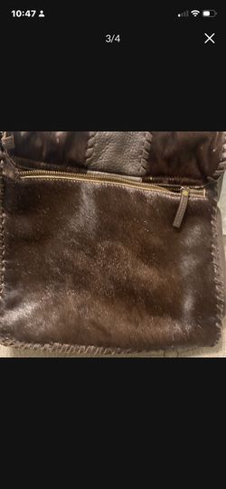 Cow hide western purse