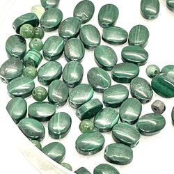 Lot Of 45 Malachite Beads