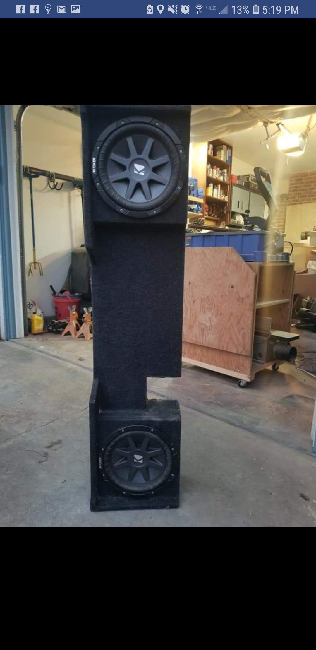 Kicker compvr 10s in custom box