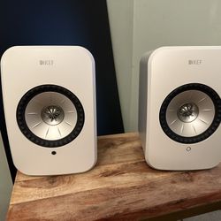 KEF LSX II LT Wireless HiFi Speakers Pair Stone White