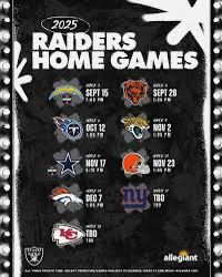 RAIDERS HOME GAMES 2025 Season