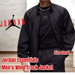 Jordan Essentials Men's Wind Track Jacket, Size Small (Black) 