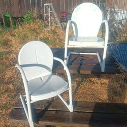 Vintage Metal Lawn Chairs (kids)