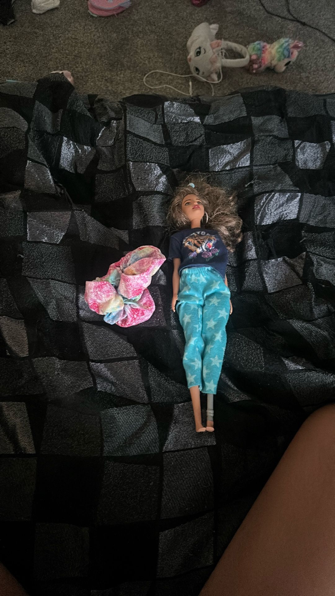 Barbie with scrunchie