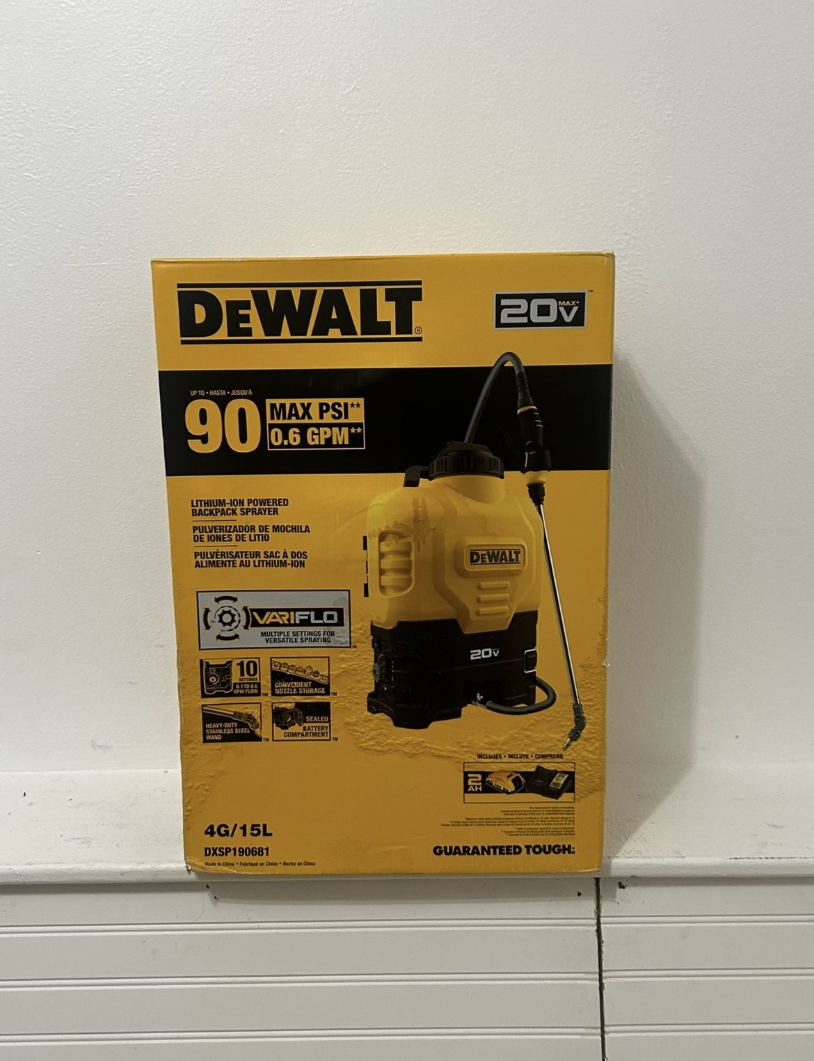DEWALT Lithium Ion Powered Backpack Sprayer