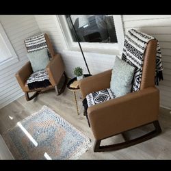 2 Faux Leather Rocking Chairs ($120)
