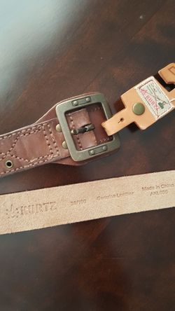 Brand new authentic Leather Akurtz Belt SIZE 38, they go for $50 asking $35. check their website and see yourself.