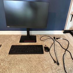 ThinkVision Computer Monitor Keyboard And Mouse