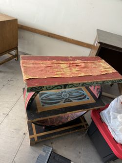 Unique Hand Painted Side Table