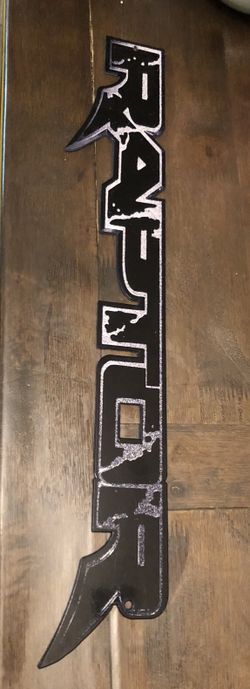 Raptor Logo Metal Sign