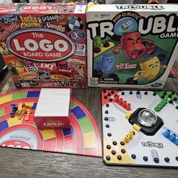 Board Games - Trouble and The Logo Board Game