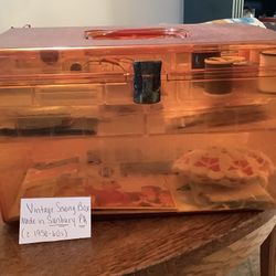 Vintage Sewing Box, Made In Sunbury, Pa.& Vintage Contents