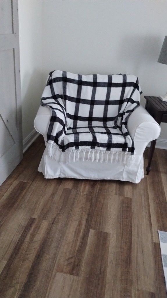 White Armchair Single Couch