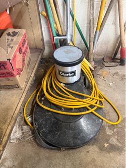 I got a Clarke buffer and good condition. It’s just a little dusty and a rubber part in the bottom it’s not broken or nothing. You could put it back t