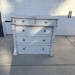 Solid wood white dresser