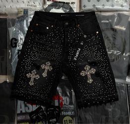 RHINESTONE PURPLE BRAND SHORTS