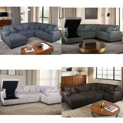 u-shape sofa Bed And storage 