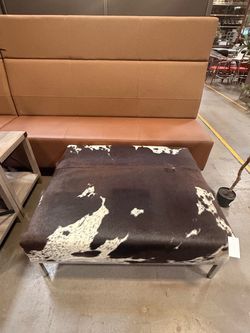Cowhide ottoman