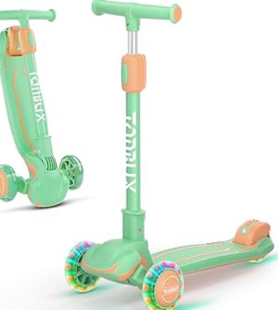 TONBUX Kids Scooter, Light Up 3 Wheel Kick Scooters for Kids 3-12, Folding Scooters with Adjustable Height - Toddler Scooter Lean-to-Steer & Widen Ant