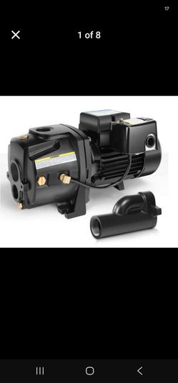 Acquaer Shallow/Deep Well Jet Pump, Cast Iron Convertible Pump with Ejector Kit, Well Depth Up to 25ft or 90ft, 115V/230V Dual Voltage