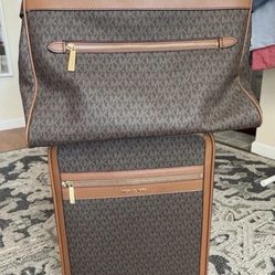 MICHAEL KORS TROLLEY TRAVEL SUITCASE LUGGAGE + DUFFLE BAG  PLANE TRAIN VACATION