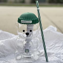 2025 Glass Starbucks Bearista Bear Cold Cup Holiday Limited Edition