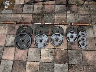 Fitness Gear Olympic Weight Set – 300 lbs – $300