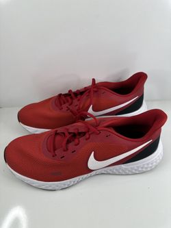 NEW Nike Revolution 5 Running Shoes BQ3204-600 Men's US 13 Red/Black/White