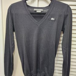 Lacoste V-neck  Pull Over sweater Womans Size S/XS