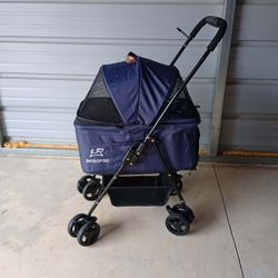 SKISOPGO Dog Stroller Pet Stroller Foldable Cat Stroller for Travel 4 Wheels Puppy Stroller