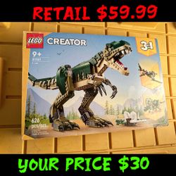 Brand New LEGO Creator 3-in-1 T. rex – Set #31151 (626 Pieces)