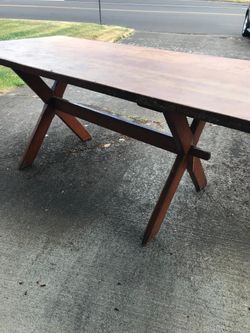 Solid wood table