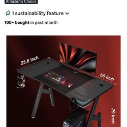 55” Carbon fiber gaming desk - 5⭐️ rated seller