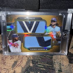 🔥🔥 MONSTER LOW-NUMBERED BLUE JAYS HIT 🔥🔥  2024 Topps Triple Threads Bo Bichette / Vladimir Guerrero Jr. Dual Jumbo Relic – Gold Parallel Serial Nu