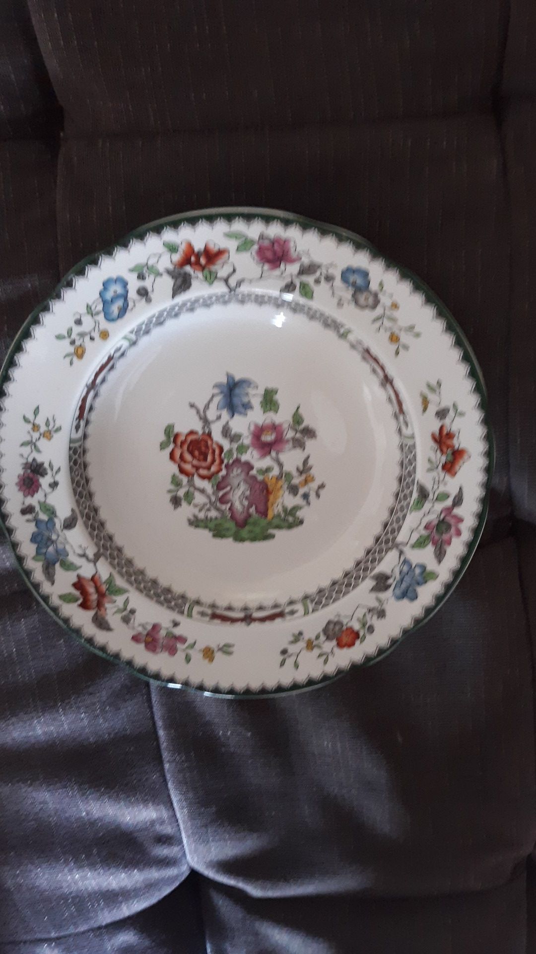 Collectible, Fine China Plates, Spode Design, Chinese Rose Pattern