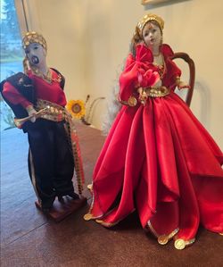2 handmade collectable decorative Figurine