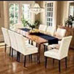 4 new white dinning chairs