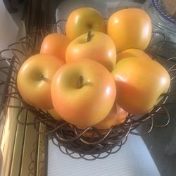 Bowl Of Yellow Apples 