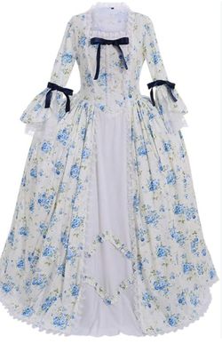 Beautiful Victorian Floral Dress Size M