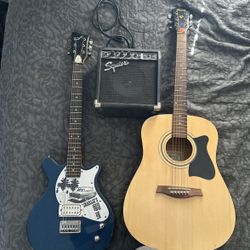 Acoustic And Electric Guitar 