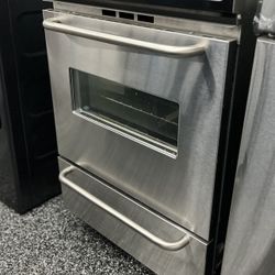 Stainless Steel Brown 24” Single Wall Oven Gas 