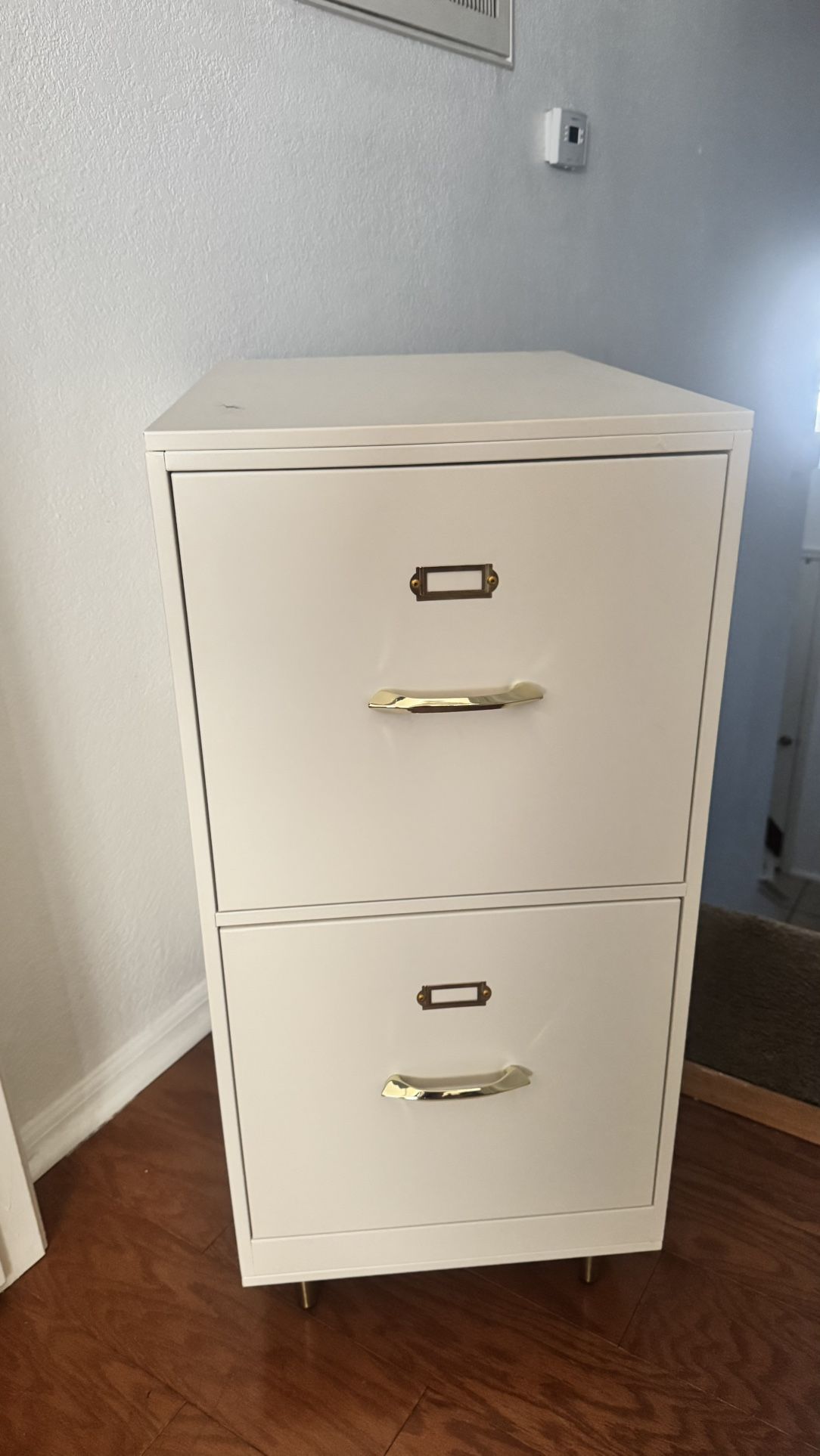 Modern 2-Drawer Home Off-White Office Filing Cabinet