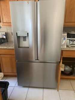 Stainless steel fridge